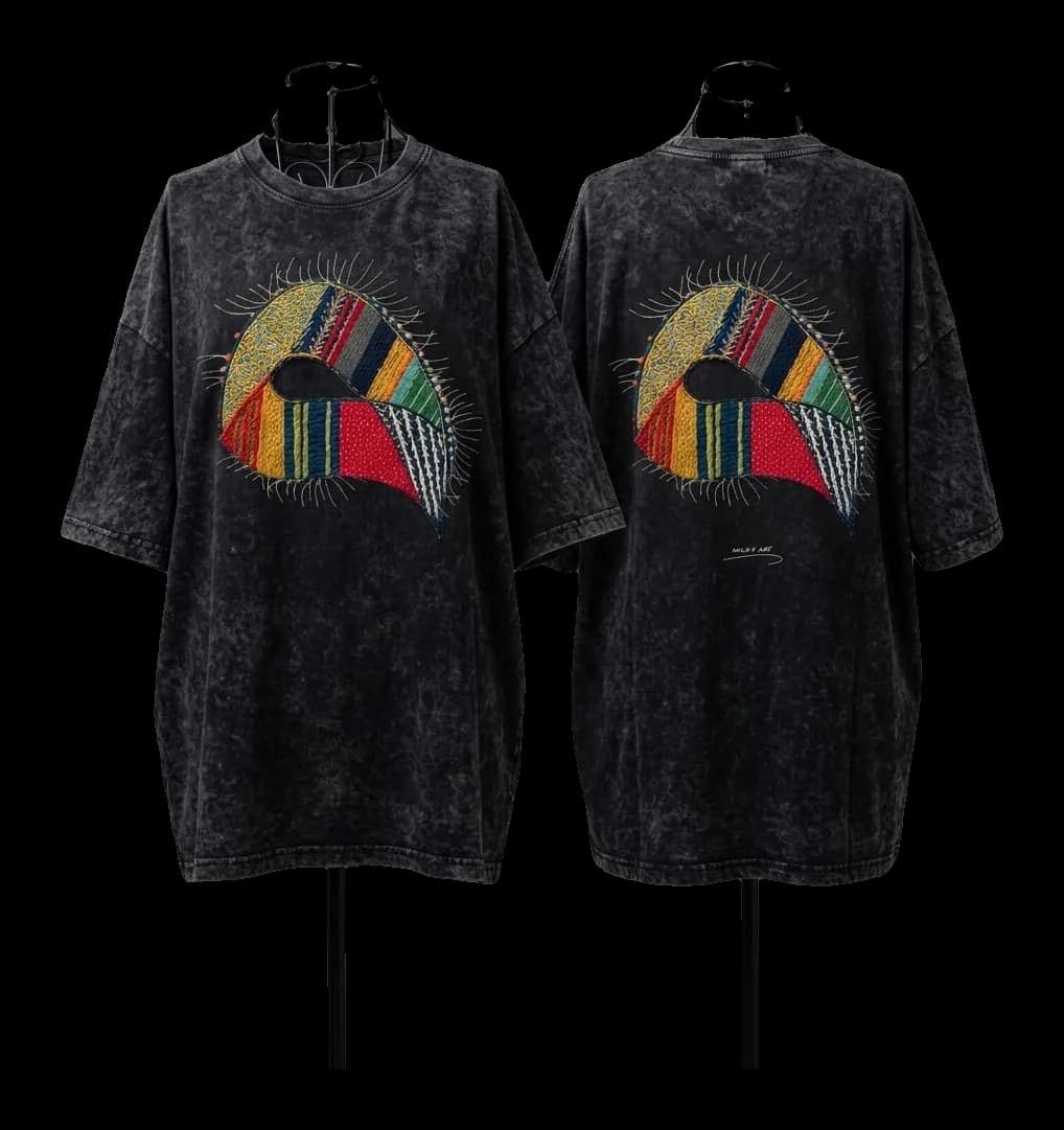 Paivand — patchwork vao tee, front and back
