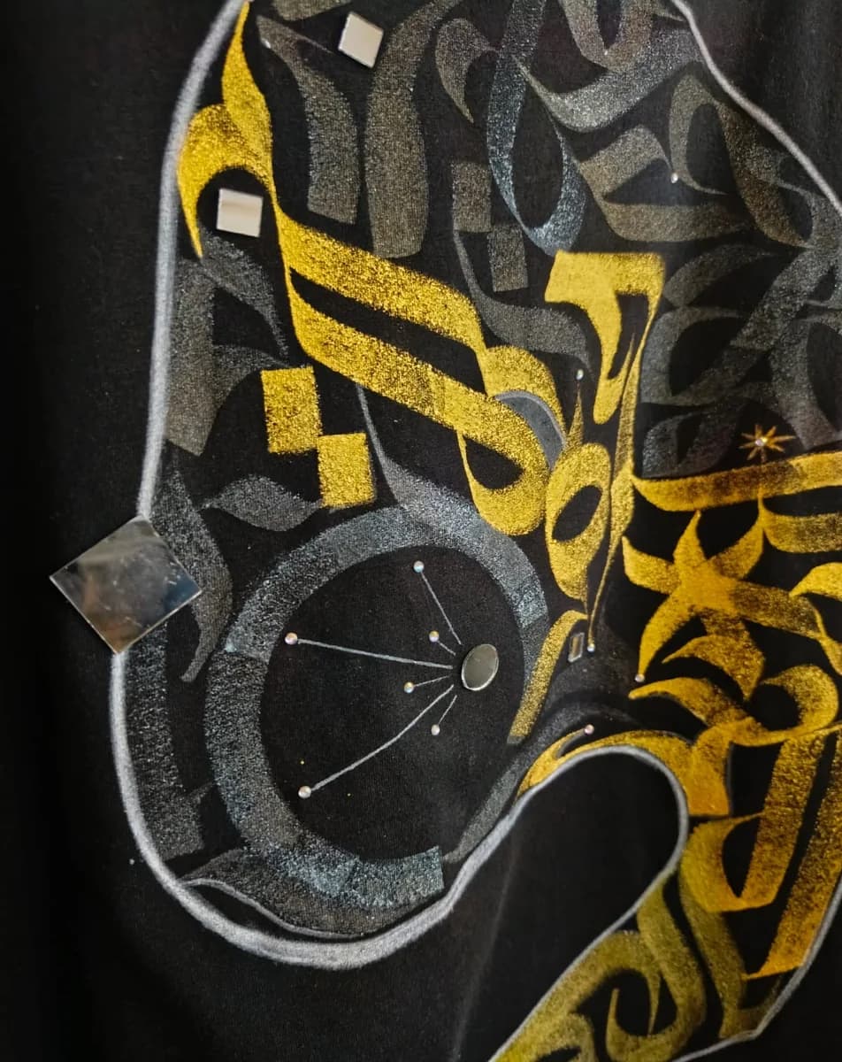 Roshnai — draped, mirror squares and star-point crystals